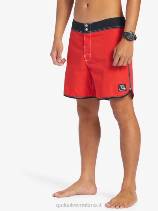 esso Quiksilver uomini pantaloncini da surf originali smerlo snap 16 rosso ad alto rischio HTZR169
