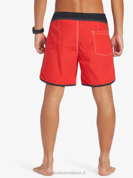 esso Quiksilver uomini pantaloncini da surf originali smerlo snap 16 rosso ad alto rischio HTZR169
