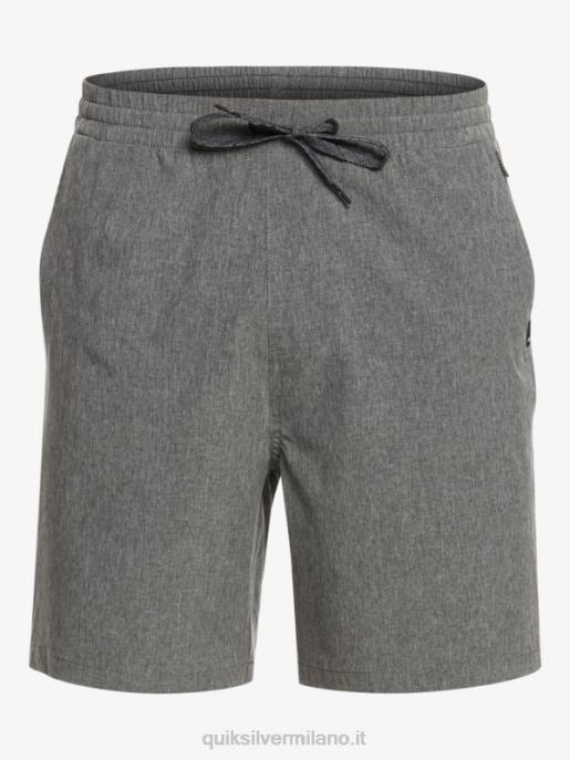 esso Quiksilver uomini pantaloncini ibridi anfibi 18 in erica elastica nero HTZR1664