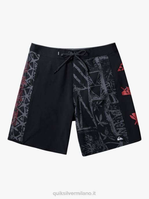 esso Quiksilver uomini pantaloncini surfsilk arch hawaii 19 nero HTZR637