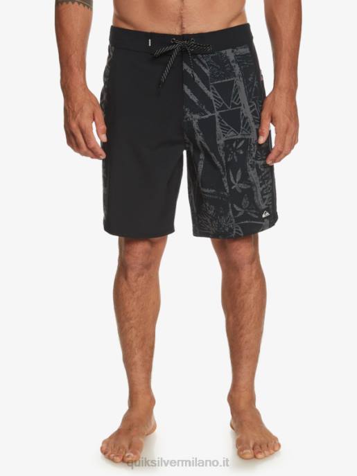 esso Quiksilver uomini pantaloncini surfsilk arch hawaii 19 nero HTZR637