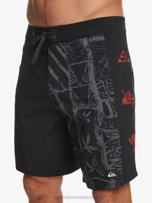 esso Quiksilver uomini pantaloncini surfsilk arch hawaii 19 nero HTZR637
