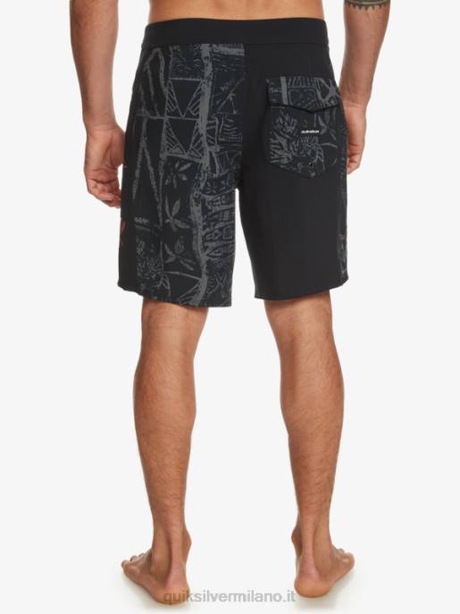 esso Quiksilver uomini pantaloncini surfsilk arch hawaii 19 nero HTZR637