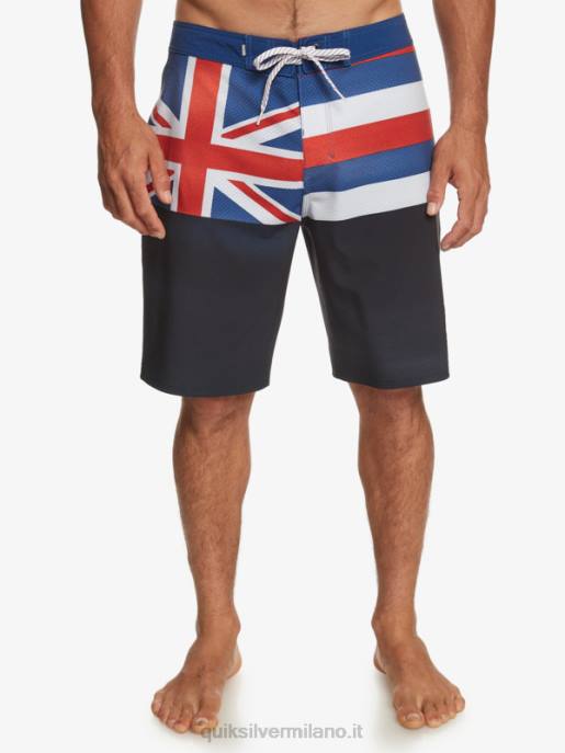 esso Quiksilver uomini pantaloncini surfsilk hawaii pride 20 blazer blu scuro HTZR182