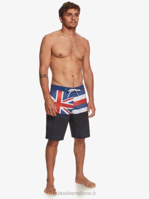 esso Quiksilver uomini pantaloncini surfsilk hawaii pride 20 blazer blu scuro HTZR182