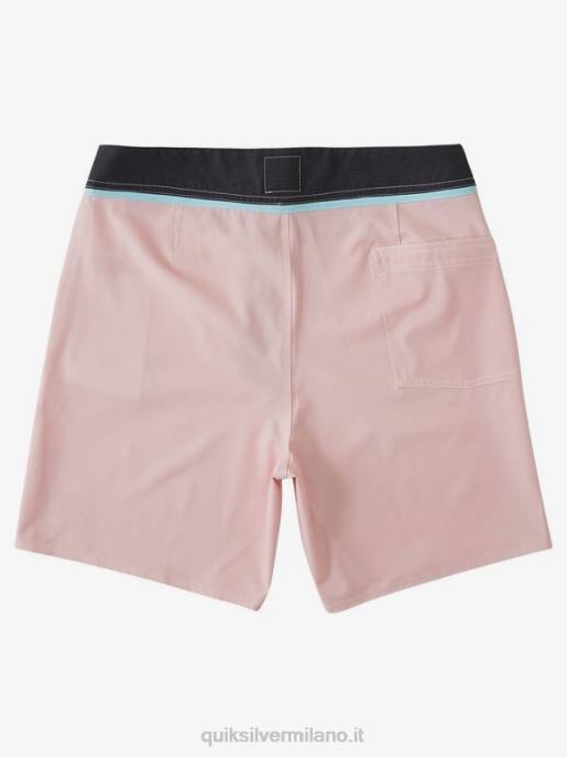 esso Quiksilver uomini solid snap 17 pantaloncini da surf riciclati rosa tenue HTZR1829