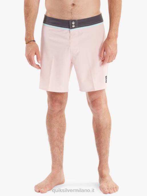 esso Quiksilver uomini solid snap 17 pantaloncini da surf riciclati rosa tenue HTZR1829