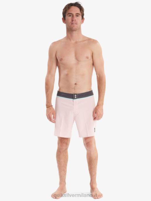 esso Quiksilver uomini solid snap 17 pantaloncini da surf riciclati rosa tenue HTZR1829