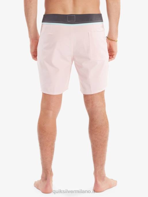 esso Quiksilver uomini solid snap 17 pantaloncini da surf riciclati rosa tenue HTZR1829