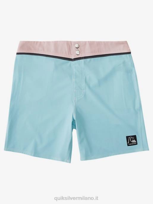 esso Quiksilver uomini solid snap 17 pantaloncini da surf riciclati tinta blu HTZR1828