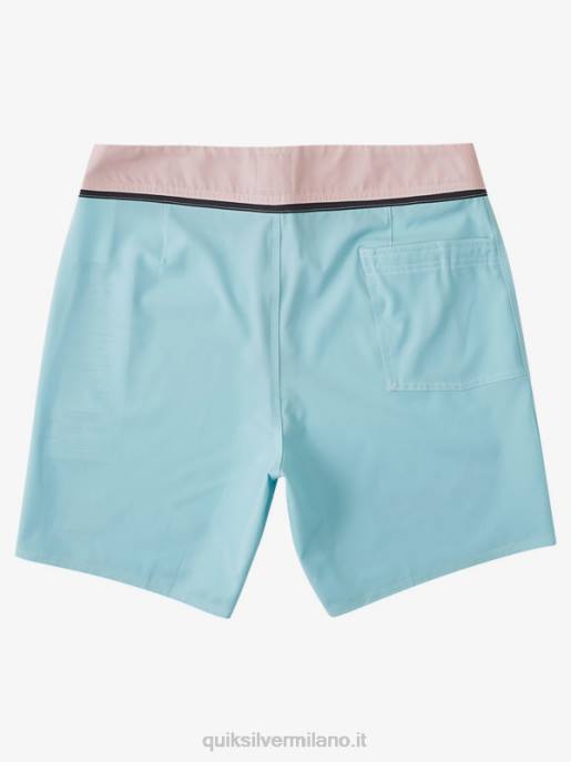 esso Quiksilver uomini solid snap 17 pantaloncini da surf riciclati tinta blu HTZR1828