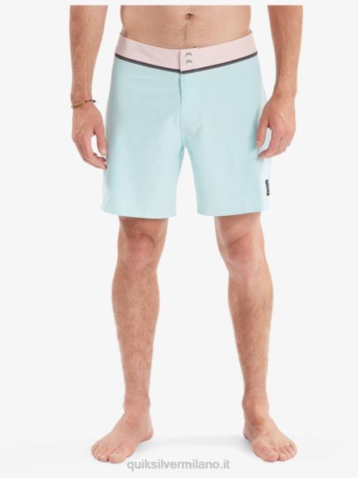 esso Quiksilver uomini solid snap 17 pantaloncini da surf riciclati tinta blu HTZR1828