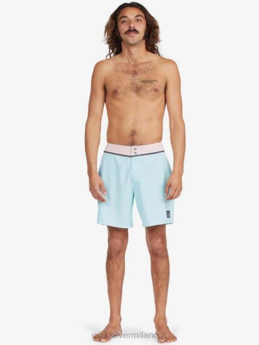 esso Quiksilver uomini solid snap 17 pantaloncini da surf riciclati tinta blu HTZR1828