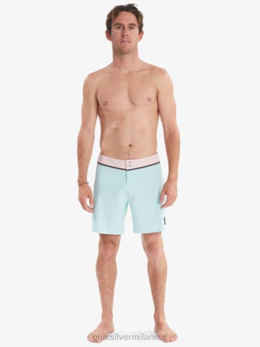esso Quiksilver uomini solid snap 17 pantaloncini da surf riciclati tinta blu HTZR1828
