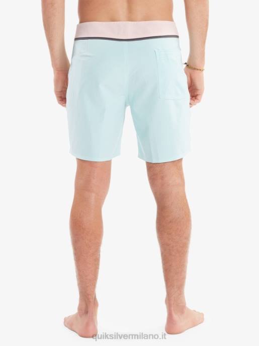 esso Quiksilver uomini solid snap 17 pantaloncini da surf riciclati tinta blu HTZR1828