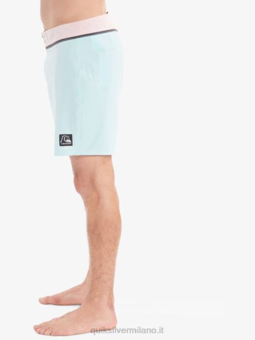 esso Quiksilver uomini solid snap 17 pantaloncini da surf riciclati tinta blu HTZR1828