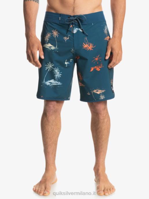 esso Quiksilver uomini surfsilk capesante 19 pantaloncini da surf blu maiolica HTZR1492