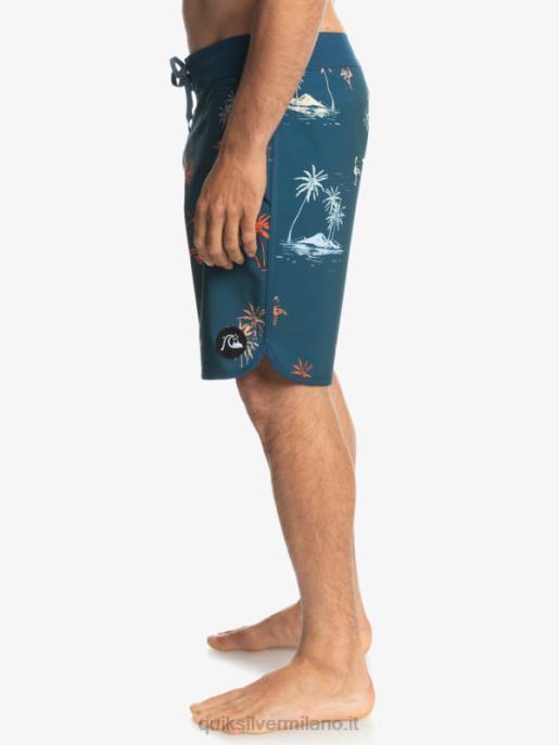 esso Quiksilver uomini surfsilk capesante 19 pantaloncini da surf blu maiolica HTZR1492