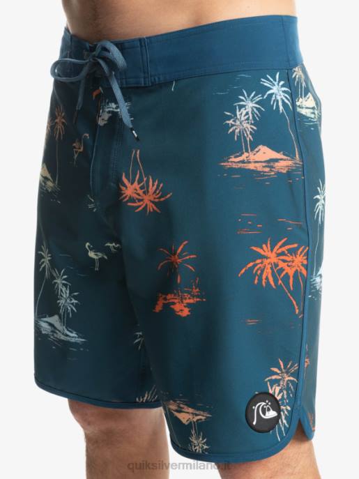 esso Quiksilver uomini surfsilk capesante 19 pantaloncini da surf blu maiolica HTZR1492