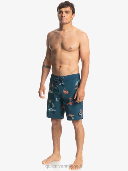 esso Quiksilver uomini surfsilk capesante 19 pantaloncini da surf blu maiolica HTZR1492