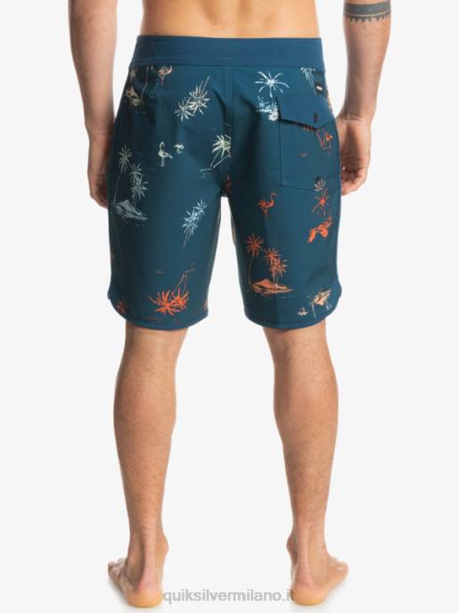 esso Quiksilver uomini surfsilk capesante 19 pantaloncini da surf blu maiolica HTZR1492