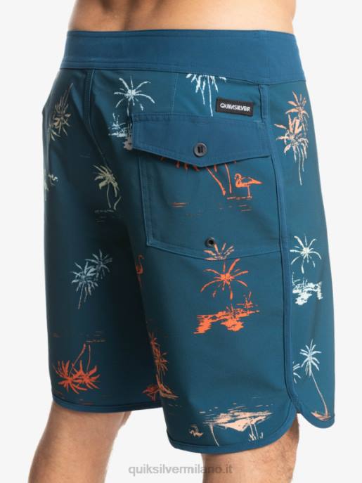 esso Quiksilver uomini surfsilk capesante 19 pantaloncini da surf blu maiolica HTZR1492