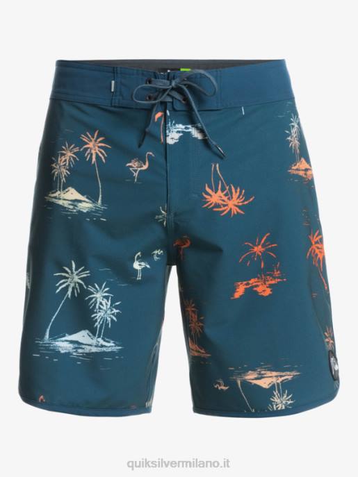 esso Quiksilver uomini surfsilk capesante 19 pantaloncini da surf blu maiolica HTZR1492