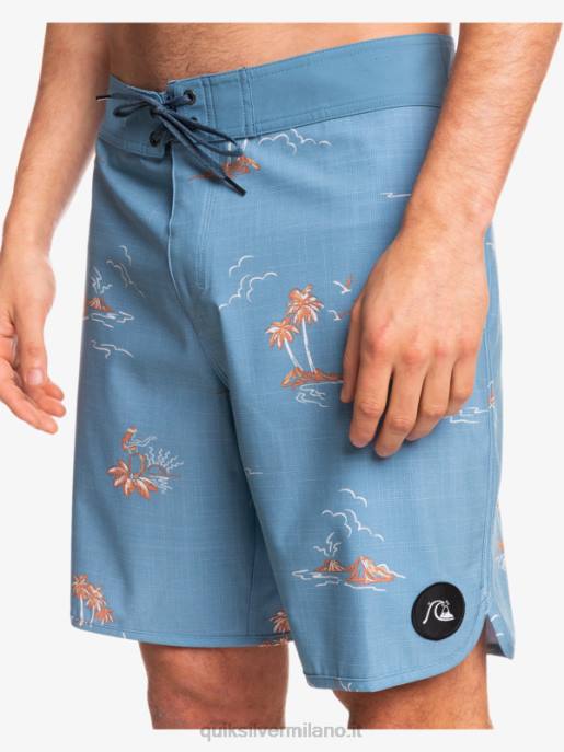 esso Quiksilver uomini surfsilk capesante 19 pantaloncini da surf capitani blu HTZR1498