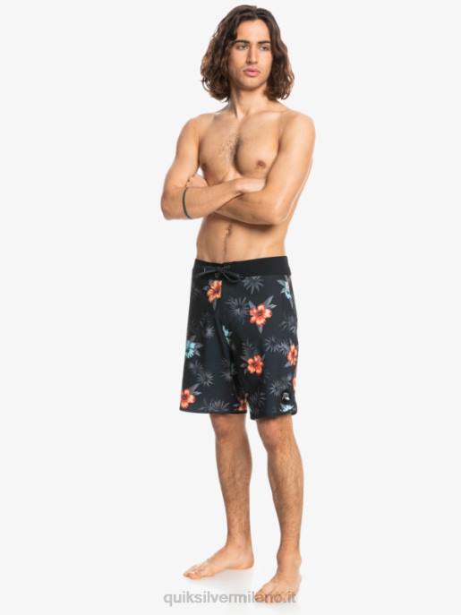 esso Quiksilver uomini surfsilk capesante 19 pantaloncini da surf nero HTZR1496