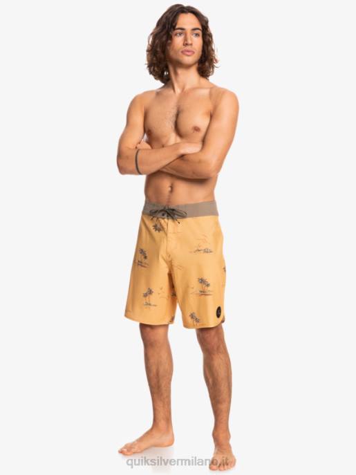 esso Quiksilver uomini surfsilk capesante 19 pantaloncini da surf ocra HTZR1497