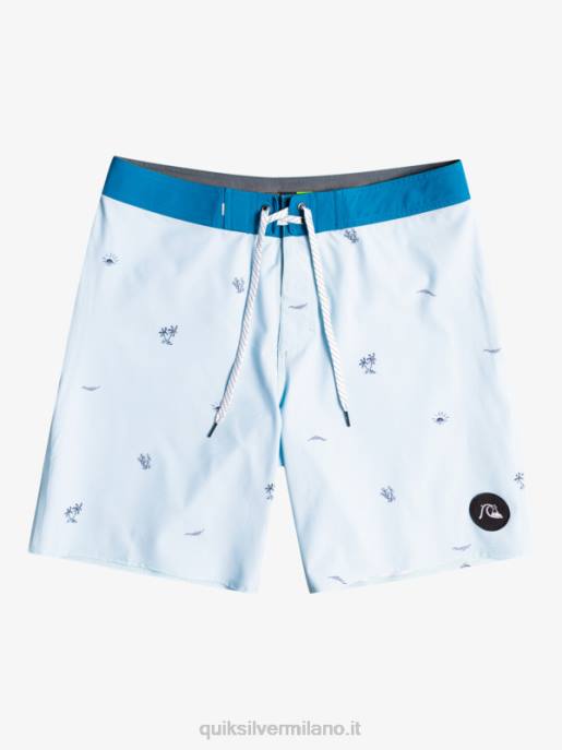 esso Quiksilver uomini surfsilk ha distanziato 19 boardshorts blu grigio HTZR1812