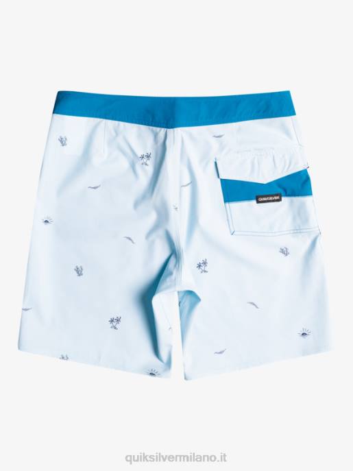 esso Quiksilver uomini surfsilk ha distanziato 19 boardshorts blu grigio HTZR1812