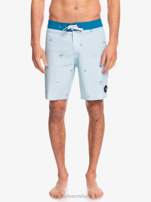 esso Quiksilver uomini surfsilk ha distanziato 19 boardshorts blu grigio HTZR1812