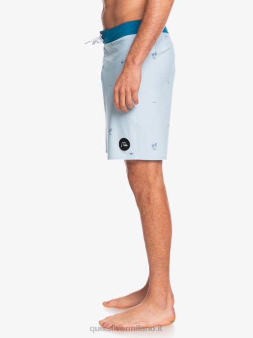 esso Quiksilver uomini surfsilk ha distanziato 19 boardshorts blu grigio HTZR1812