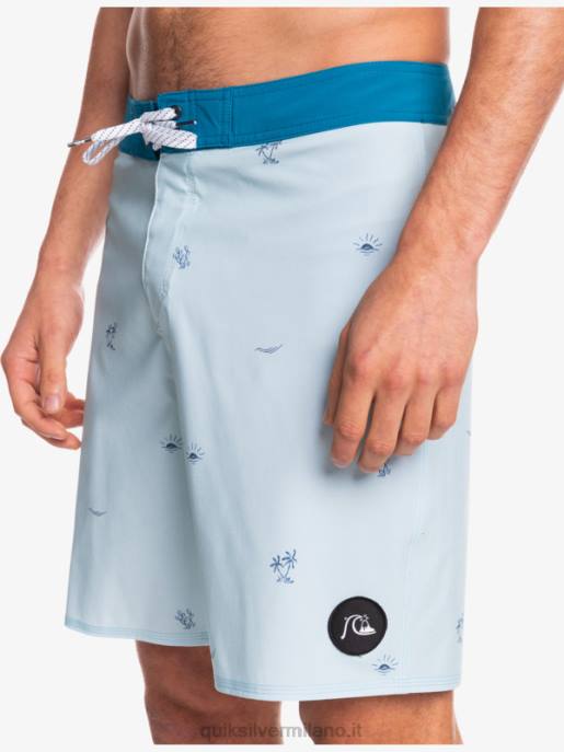 esso Quiksilver uomini surfsilk ha distanziato 19 boardshorts blu grigio HTZR1812