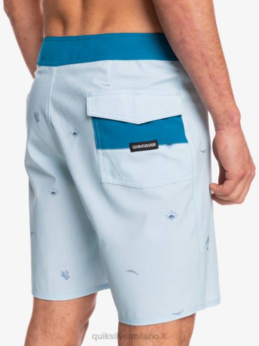 esso Quiksilver uomini surfsilk ha distanziato 19 boardshorts blu grigio HTZR1812