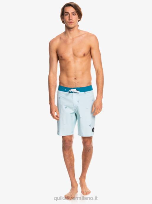esso Quiksilver uomini surfsilk ha distanziato 19 boardshorts blu grigio HTZR1812