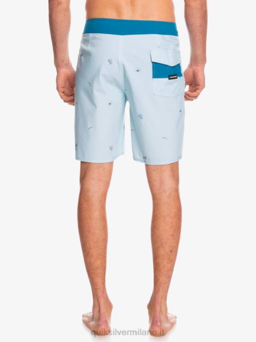 esso Quiksilver uomini surfsilk ha distanziato 19 boardshorts blu grigio HTZR1812