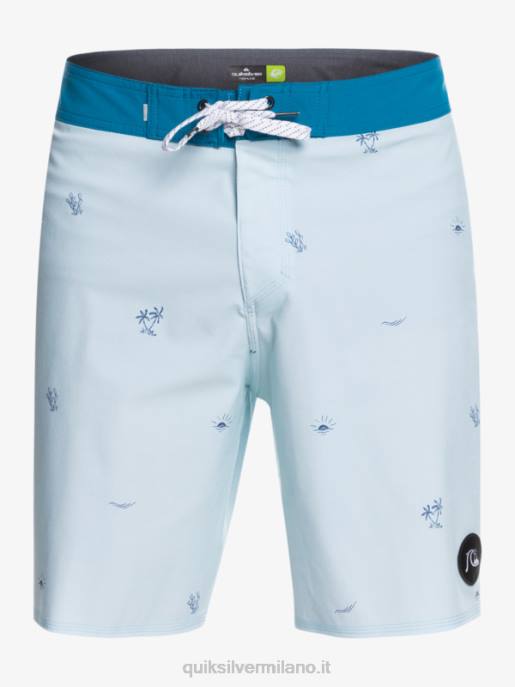 esso Quiksilver uomini surfsilk ha distanziato 19 boardshorts blu grigio HTZR1812