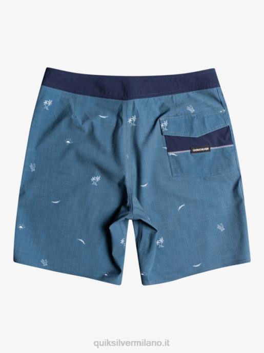 esso Quiksilver uomini surfsilk ha distanziato 19 boardshorts insegne blu HTZR1811