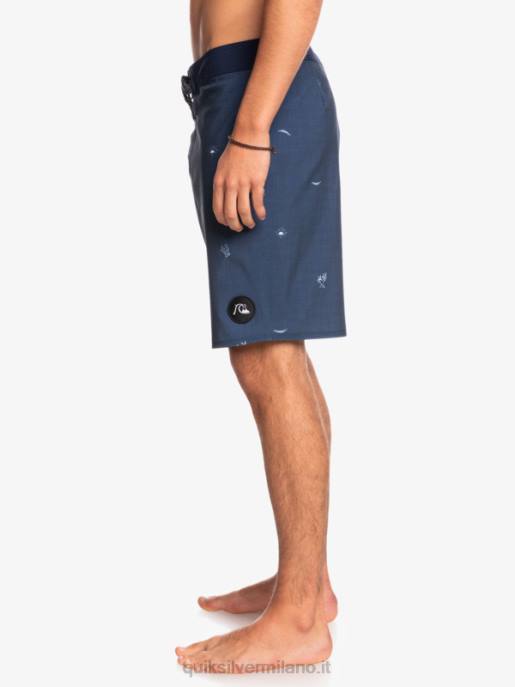esso Quiksilver uomini surfsilk ha distanziato 19 boardshorts insegne blu HTZR1811