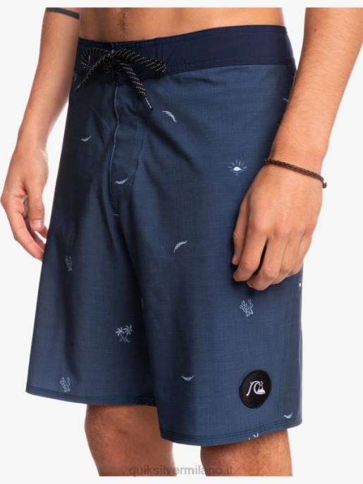 esso Quiksilver uomini surfsilk ha distanziato 19 boardshorts insegne blu HTZR1811