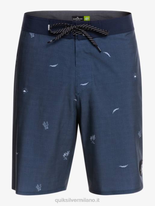 esso Quiksilver uomini surfsilk ha distanziato 19 boardshorts insegne blu HTZR1811
