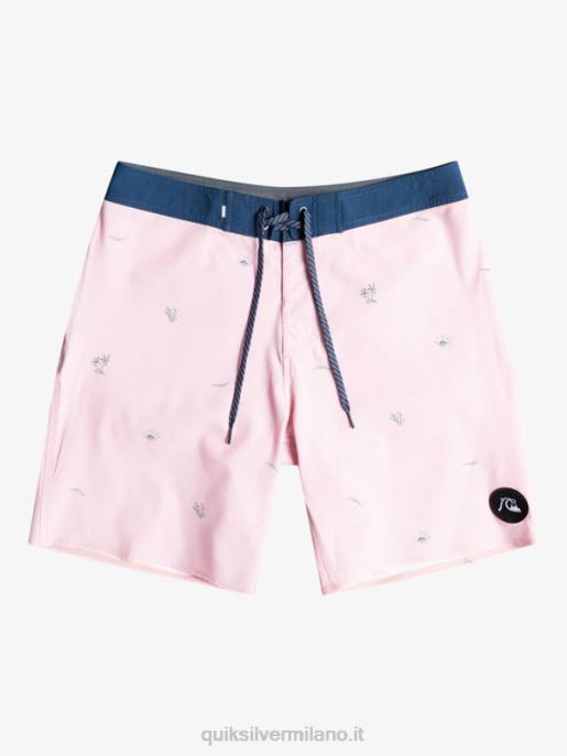 esso Quiksilver uomini surfsilk ha distanziato 19 boardshorts rosa velata HTZR1813
