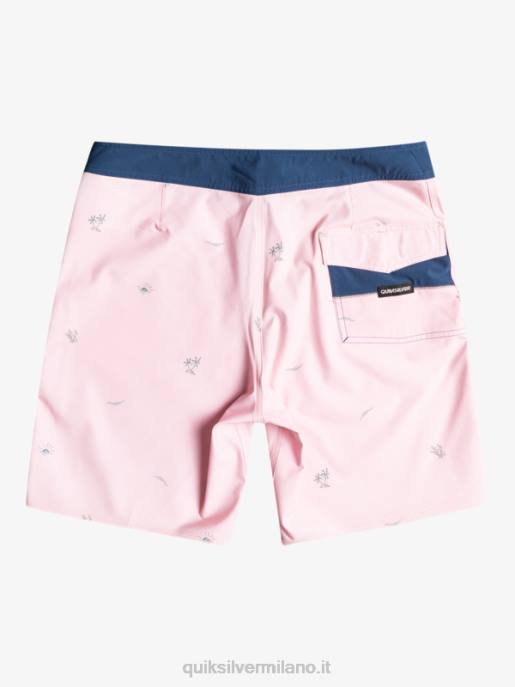 esso Quiksilver uomini surfsilk ha distanziato 19 boardshorts rosa velata HTZR1813