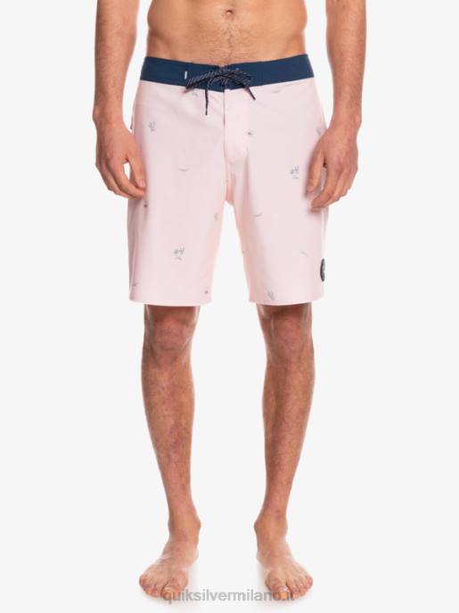 esso Quiksilver uomini surfsilk ha distanziato 19 boardshorts rosa velata HTZR1813
