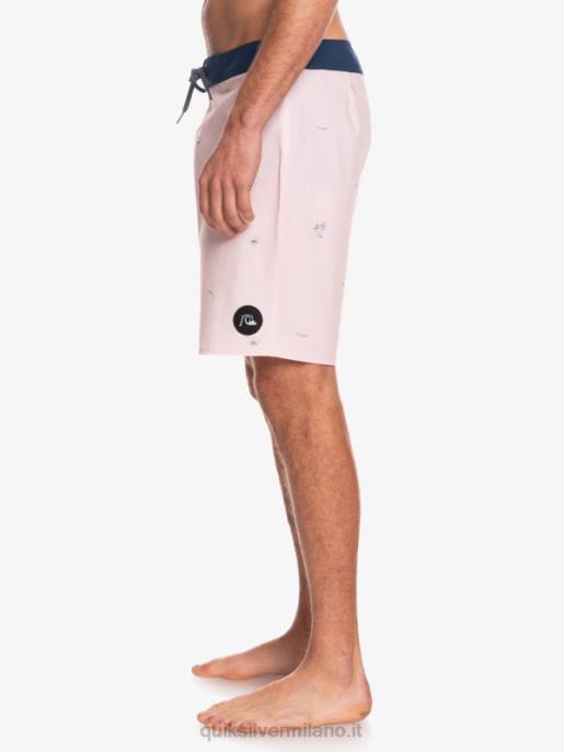 esso Quiksilver uomini surfsilk ha distanziato 19 boardshorts rosa velata HTZR1813