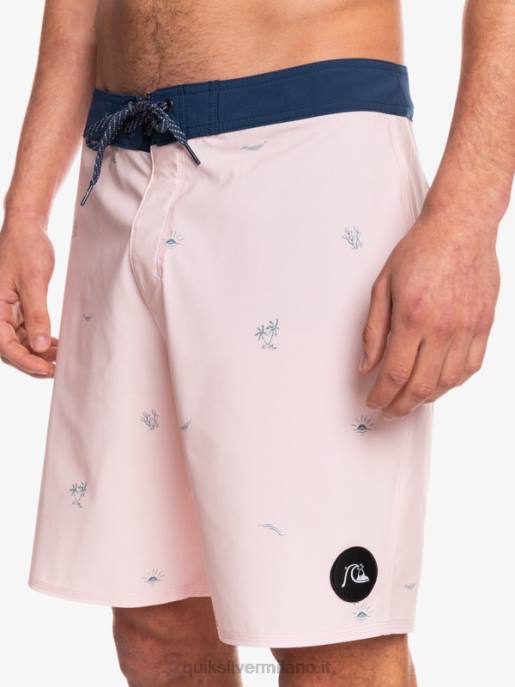 esso Quiksilver uomini surfsilk ha distanziato 19 boardshorts rosa velata HTZR1813