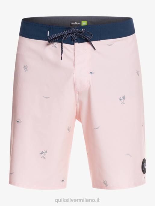 esso Quiksilver uomini surfsilk ha distanziato 19 boardshorts rosa velata HTZR1813