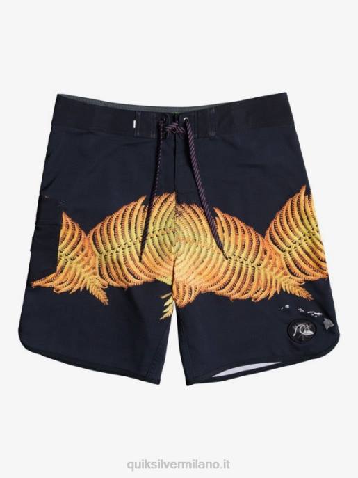esso Quiksilver uomini surfsilk hawaii capesante 19 pantaloncini da surf nero HTZR1881